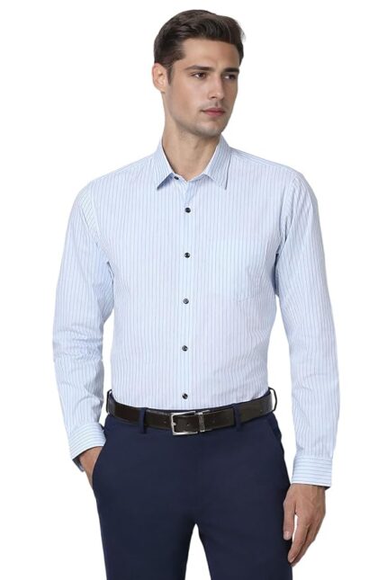 Men's Striped Slim Fit Full Sleeve Formal Shirt