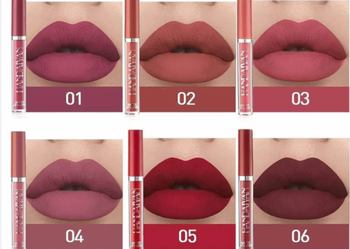 HANDAIYAN 6 Colors Long Lasting Velvet Lips Tint Liquid Lipsticks Waterproof Non-Stick Cup Lipgloss Gift Set (A) - Image 2